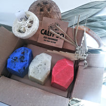 Charger l'image dans la galerie, VOTRE COFFRET PARFAIT - TRIOS DE GELS DOUCHE SOLIDES - Calypso Éco-savonnerie