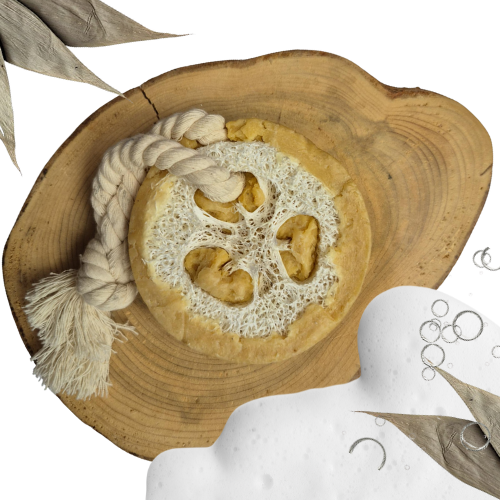 SAVON - BARRE DE DOUCHE LUFFA - Baies de Goji - Luffa Soap Bar - Goji berries
