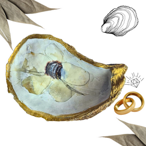 PORTE BIJOUX upcyclé en coquille d'huître - Upcycled Oyster Shel Jewelry holder