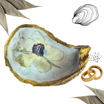 PORTE BIJOUX upcyclé en coquille d'huître - Upcycled Oyster Shel Jewelry holder