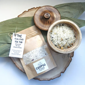 THÉ pour le bain - TEA TUB - sels à l'eucalyptus, thé vert et fleurs de rose - Calypso Éco-savonnerie