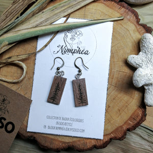 BOUCLES D'OREILLE ÉCOLOGIQUES - Sapin - Eco Wooden Earrings